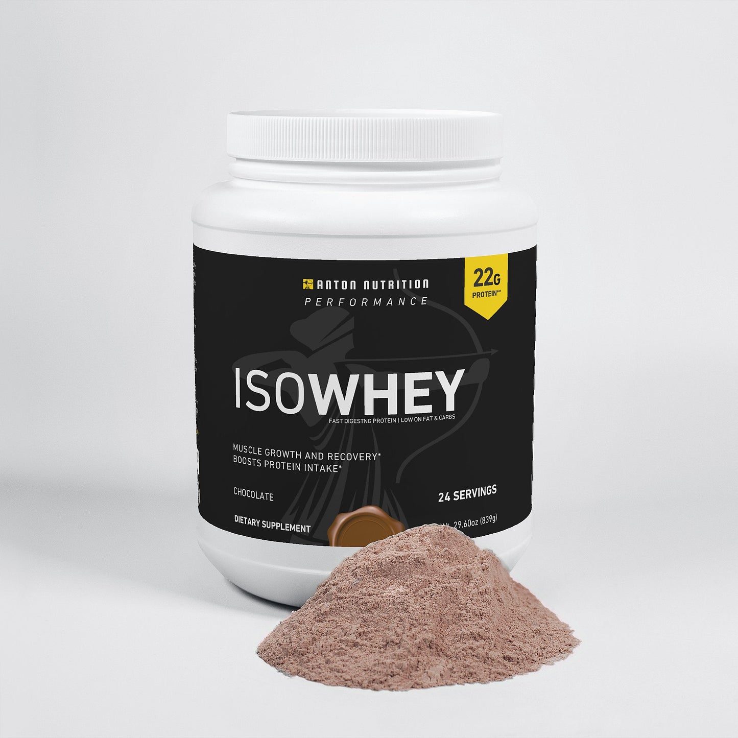 ISOWHEY (Chocolate) - Whey Protein Isolate Powder - Anton Nutrition