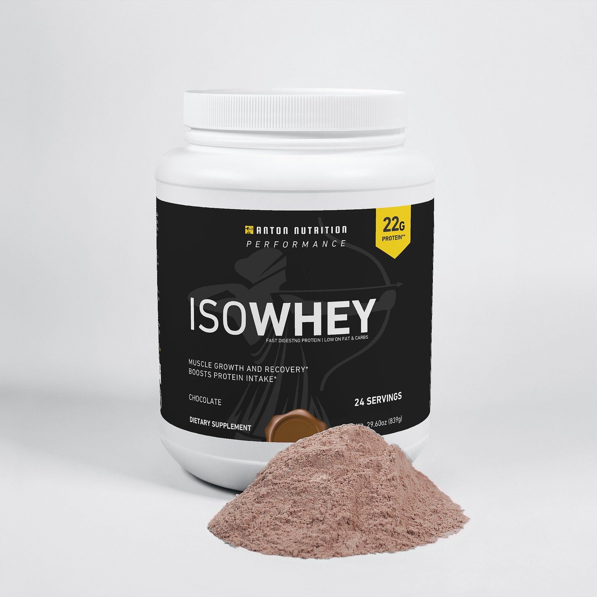 ISOWHEY (Chocolate) - Whey Protein Isolate Powder - Anton Nutrition