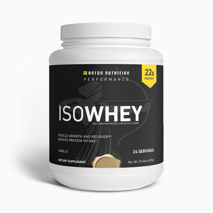 ISOWHEY (Vanilla) - Whey Protein Isolate Powder - Anton Nutrition