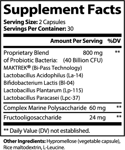 Probiotic Travel - 40 Billion with Prebiotics - Anton Nutrition